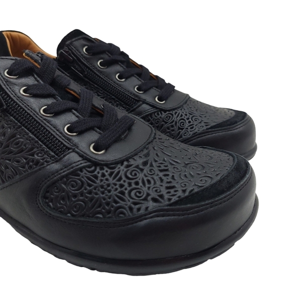 PORTOFINO Orthopedic Shoes Black Leather Laces And Zippers Size ? - Picture 2 of 14
